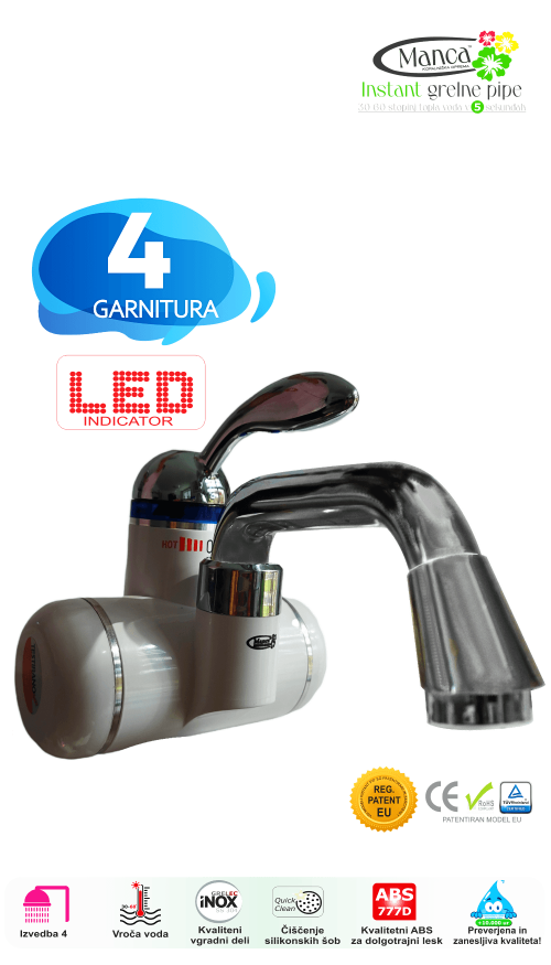 grelna pipa Manca 4 z LED prikazom temperature