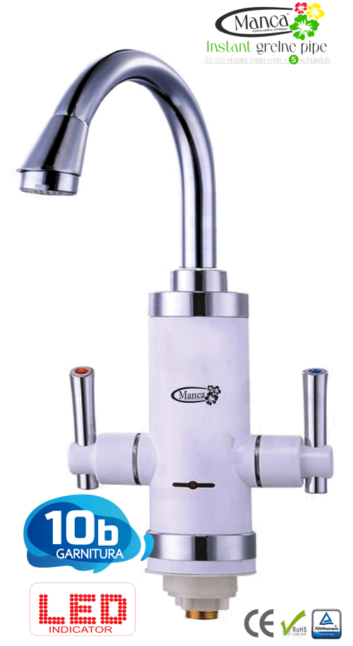 Grelna pipa Manca 10B z instant segrevanjem vode
